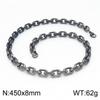 European and American Domineering Personality Black-plated Edging O-chain Titanium Steel Men's Bracelet Necklace