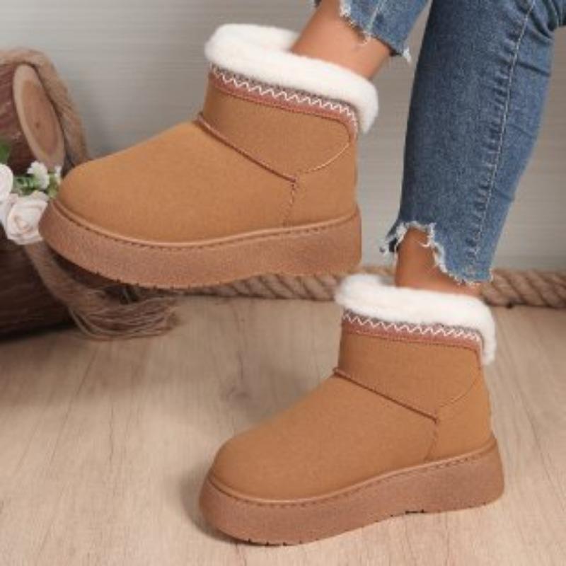 Women's Cushioned High Top Large Size Winter Warm Snow Boots Padded Lining Waterproof Ankle Boots Non-slip Outdoor Hiking Mountaineering Sports Boots