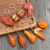 6 Pcs Chicken Wing Keyrings Decorative Keychain Car Key Chain Simulation Food Keychain Hanging Ornaments Bag Pendant