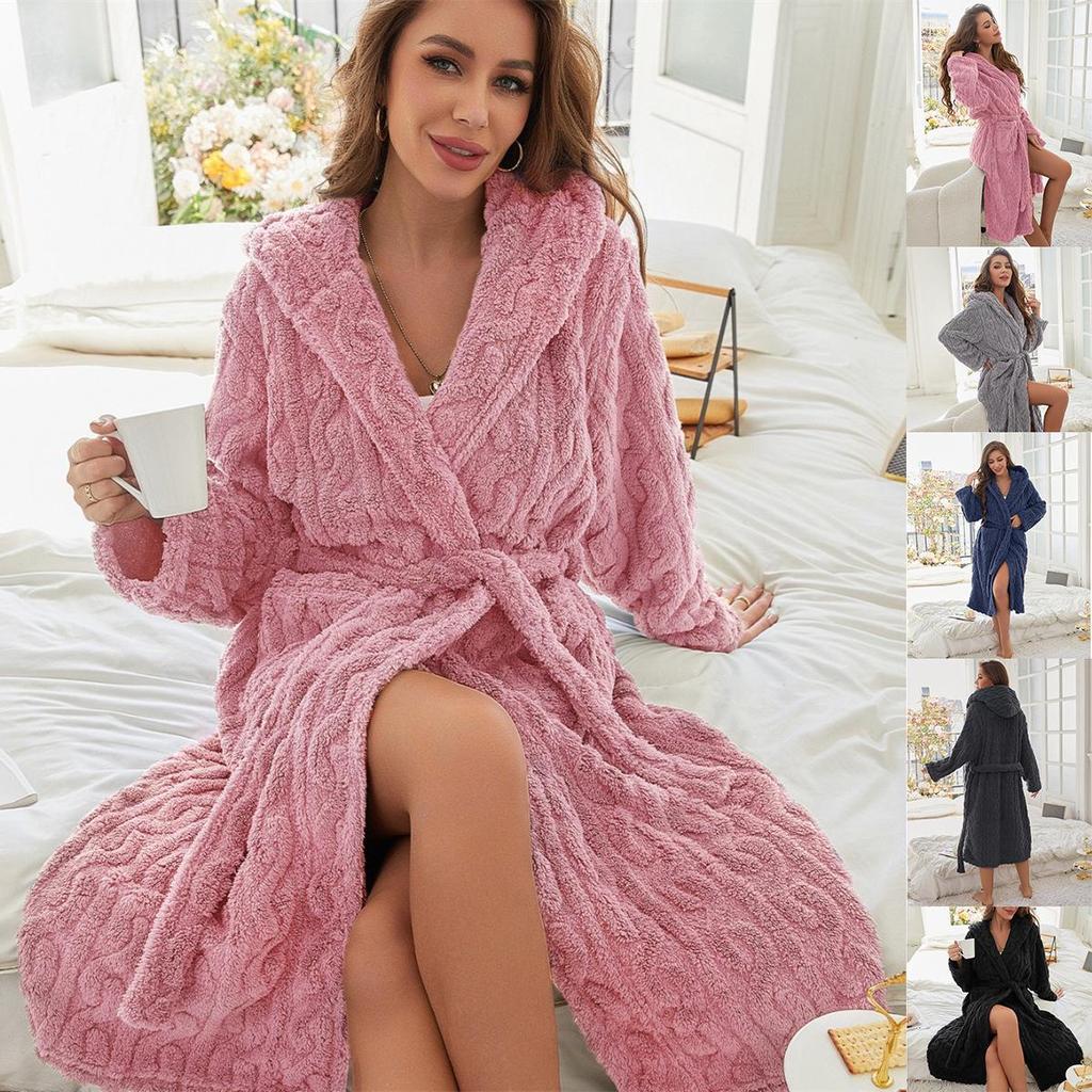 Robe chaude jacquard à manches longues pour femme pour l'automne et l'hiver