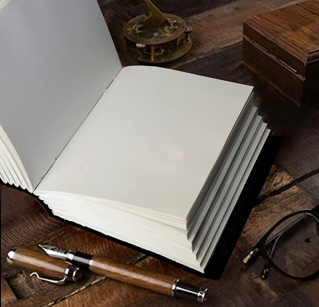 Embossed Tree of Life Leather Journal: Handmade Grimoire with Turquoise Stone