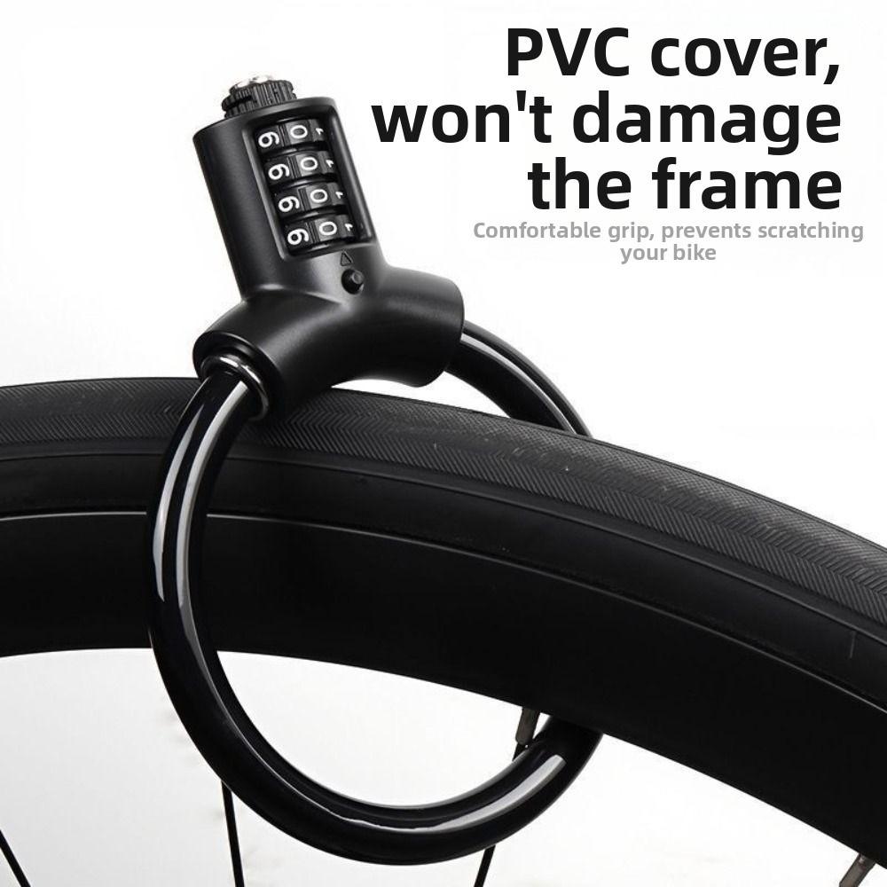 Steel Cable Bicycle Combination Lock Portable Ring Lock Flexible Bike Cable Lock  Road Bike
