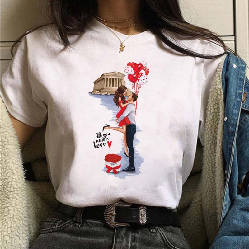 Cotton Tee Maycaur Casual Women's T-shirt New Funny Black Woman Top Tees Harajuku 90s Fashion Round Neck Short Sleeve Lady T Shirt Clothes