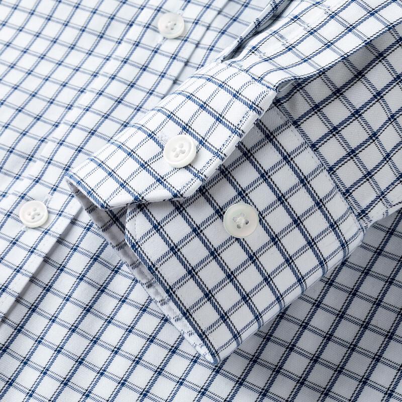 MONTAGUT Men's Easy-Care Plaid Long-Sleeve Casual Shirt