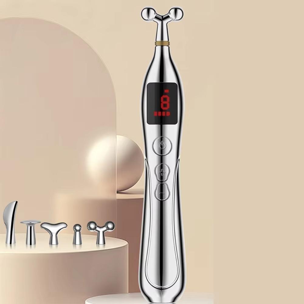 Safe Acupuncture Point Pen 5 Heads Meridian Pen Press Tool Electric Massage Pen Neck