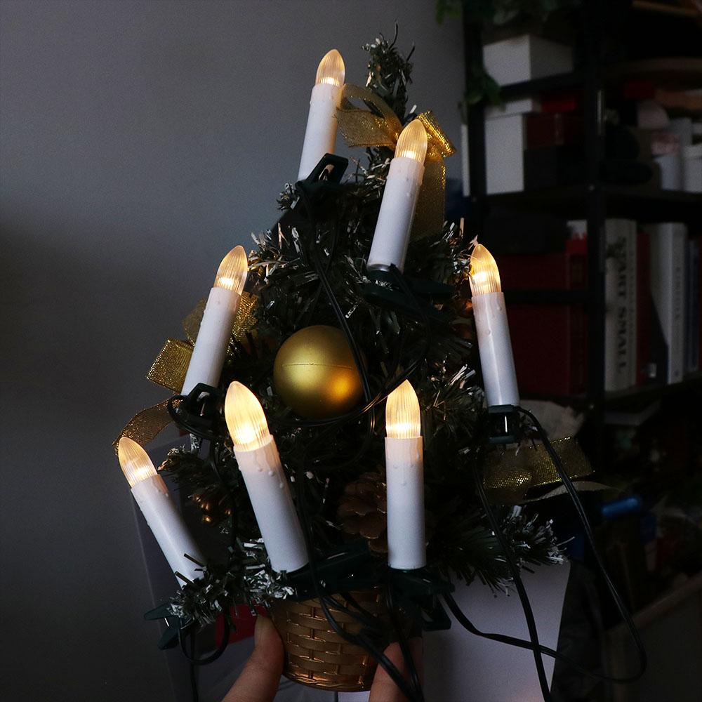 20PCS Clip-on Christmas Tree Decorative Light USB Powered Electronic Candle Light  Halloween