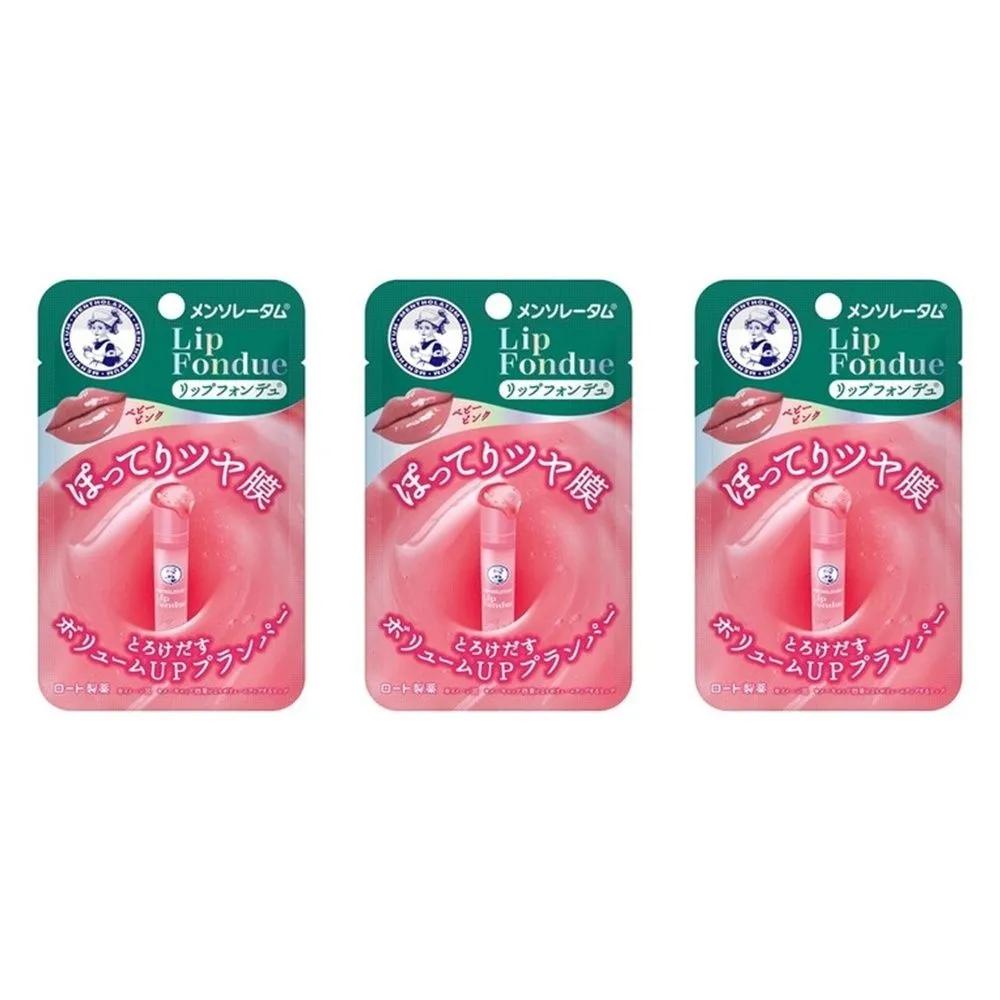 Mentholatum Lip Fondue Baby Pink Volume Lip Cream Mentholatum Lip Fondue Baby Pink Volume Lip Cream Lip Balm 3.2g 3 Pieces