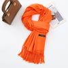Cotton Solid Color Scarf for Women Winter Warm Wool Cashmere Scarf Autumn and Winter Women's Shawl Scarf Korean Style Atmosphere