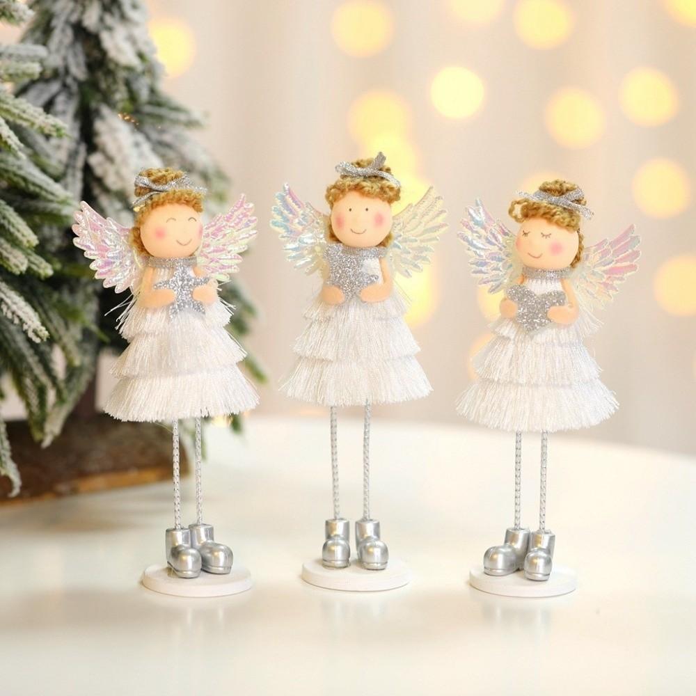 New Christmas Decor Angel Girl Figurine 15cm Cute Fairy Elf Figurine Desktop Ornament Creative Angel Thoughtful Gift