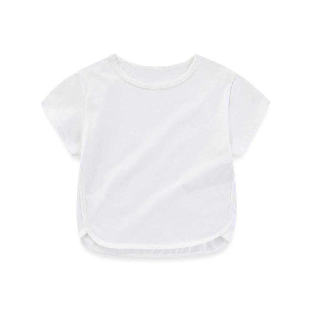 Summer Children's Fashionable Loose Cotton Short Sleeved T-shirt Candy Colored Top