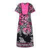 Oversized Women V Neck Short Sleeve Front Print Plus Size Dresses