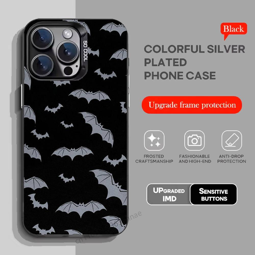 Goth Vampire Bat Gothic phone Case for iPhone 17 11 12 Pro Max Plus Mini Air SE 16e 14 15 16 13 Soft Shell