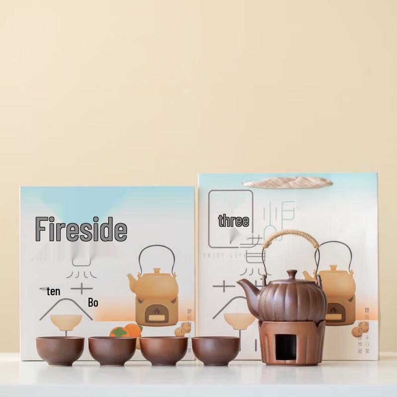 Stove-Side Ceramic Tea Warmer Gift Set