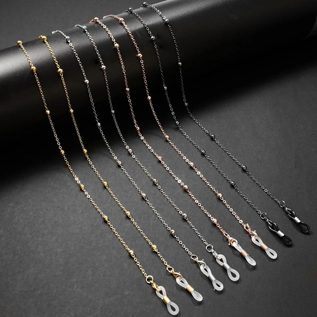 Lanțuri pentru ochelari cu perle de imitație la modă, lanț cu mărgele pentru mască de față, femei, vintage, metalic, șnur pentru ochelari de soare, curea, suport pentru șnur pentru ochelari