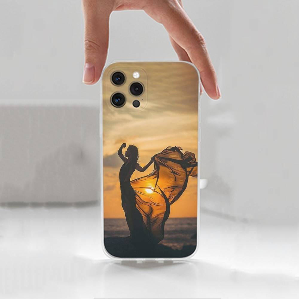 Sexy Girl Silhouettes Case For iPhone X,XS,SE,12,15,Pro,17,Plus,11,Max,13,XR,14,16,Mini,Transparent Soft Cover