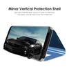 360° Full Cover Protect Mirror Flip Leather Phone Case for Samsung Galaxy S26 Ultra Pro S25 Edge Plus Kickstand Shockproof Cover