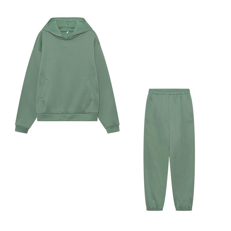 Women's Autumn Casual Two-Piece Hooded Sweatshirt and Long Pants Set