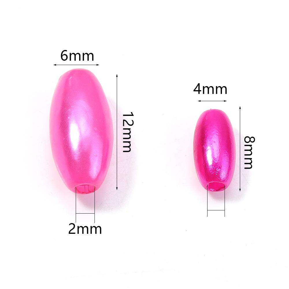 100-200 Stück Wassertropfenform ABS Imitation Perlen Bunt Oval Reis Lose Perlen Für DIY Schmuckherstellung Armband Halskette