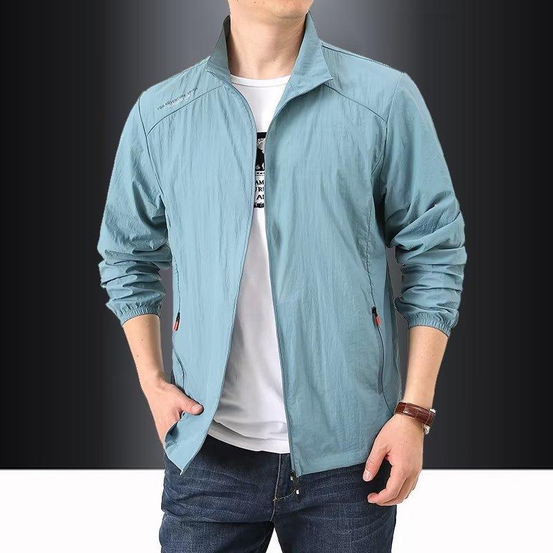 Summer Men's Stand Collar Loose Sun Protection Clothing Casual Outdoor Sports Windbreaker