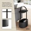 Umbra Storage Table, Side Table, Black/Walnut, W24 x D35 x H68cm, HUB 21013760048