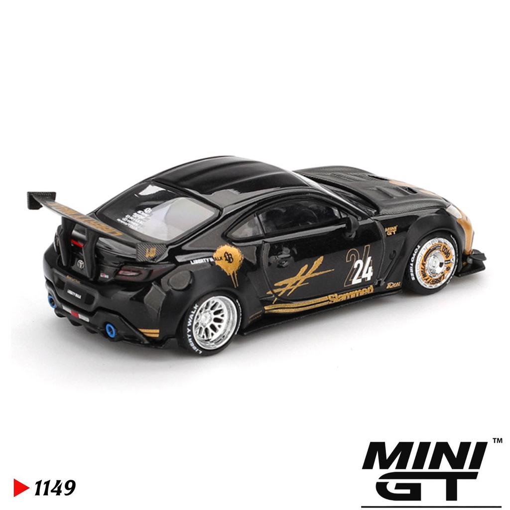 MINI GT 1:64 Toyota GR86 LB Nation Black/Gold Alloy Die Cast Car Model Collection Gift
