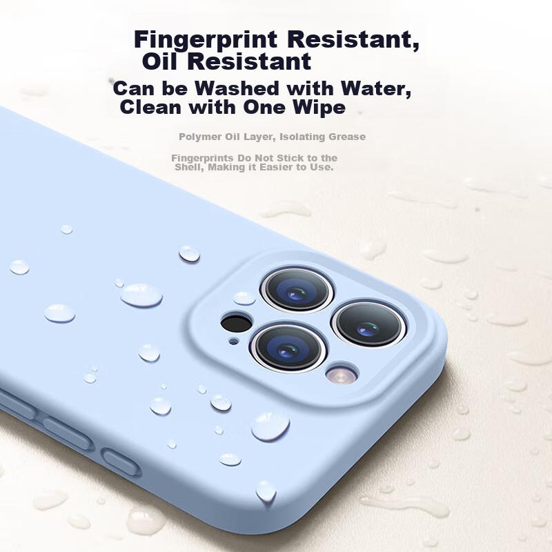 NEYAA IPhone 15 Pro Case, Full Camera Protection Liquid Silicone Ultra-Thin Shockproof Simple Soft, Graphite Gray