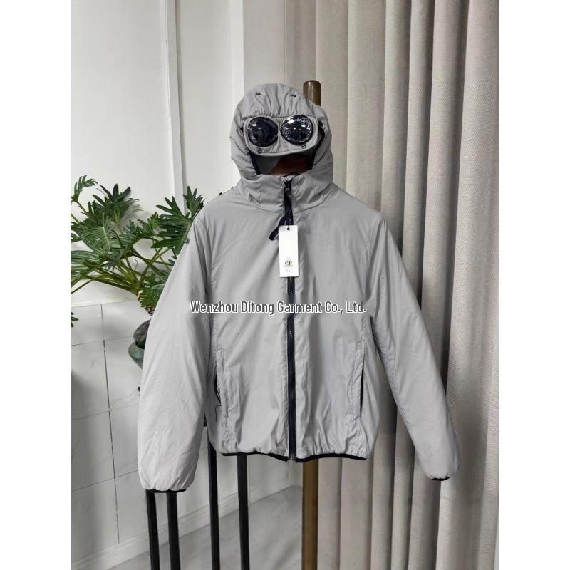 Trendy Brand Hooded Eyewear Jacket with Cotton Padding - Warm and Stylish
