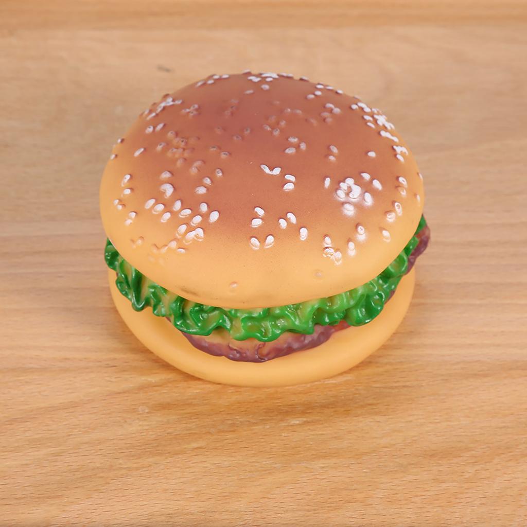 Pet Toy Sound Hamburger Food Shaped Squeaky Puppy Dog Play Toys Supplies