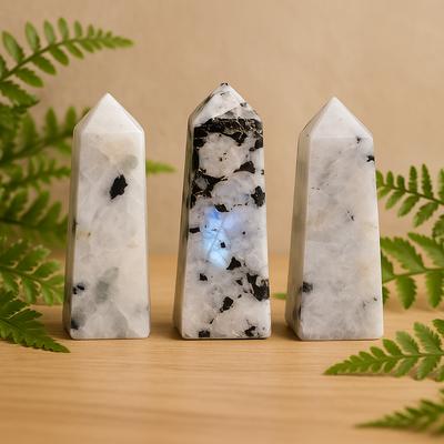 5cm Duhový Měsíční kámen Krystalická Věž Hrot Obelisk