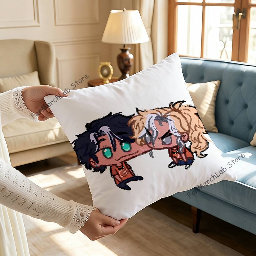 Cartoon PPercabeth Fanart Pillow Case Ultra Soft Skin Friendly Fabric Cloud Like Comfort Concealed Zipper