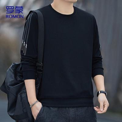 Herren Locker Geschnittenes Rundhals Langarm Sweatshirt