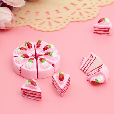 New Food Strawberry Cake Mobile Phone Beauty DIY Resin Accessories Accessories Children's Headgear Brooch Accessories Accessories