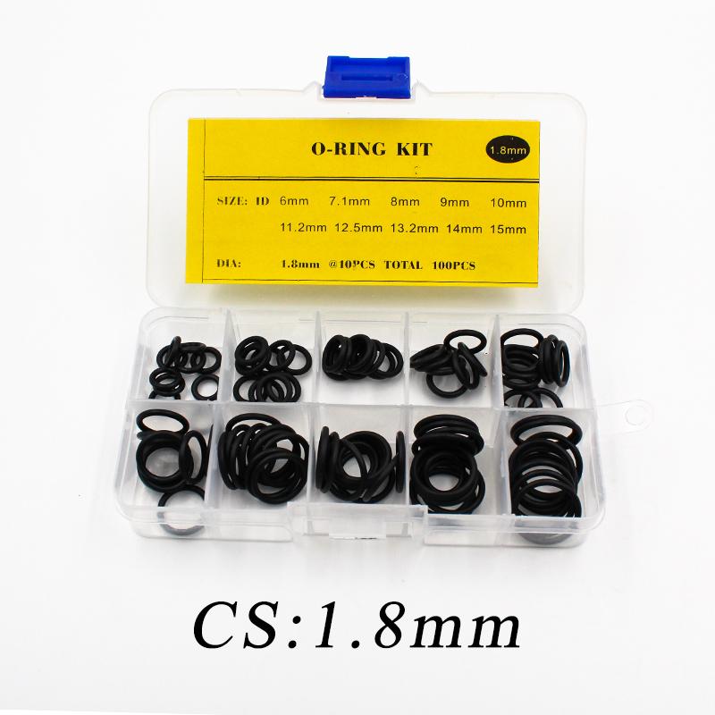 Thickness 1.5/2/2.5/3/1.8/2.65mm O Rings Rubber Seal NBR Sealing O-rings Nitrile Washer O-ring Set Assortment Kit Set Box-.-