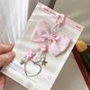 Cute Sweet Bear Bow Heart Keychain Pendant with Star Charm Phone Chain Backpack Keyring Girly Bag Hanging Ornament Gift