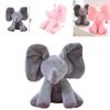 Gray Peek-a-boo Musical Plush Elephant Toy Soft Adorable And Perfect For Toddlers