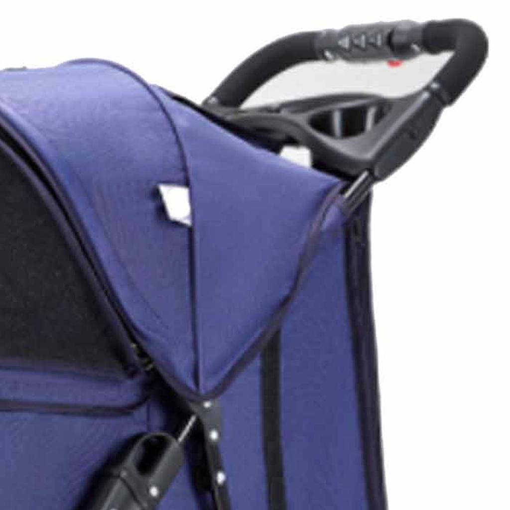 Haustier-Kinderwagen, leicht, faltbar, belüftet, Oxford, tragbar, für kleine Hunde, Kinderwagen für Hunde und Katzen, dunkel