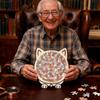 135 PCS Cat-shaped Wooden Jigsaw Puzzle Unique Irregular Puzzle Pieces Game Birthday Xmas Gifts for Cat Lovers Home Decorations