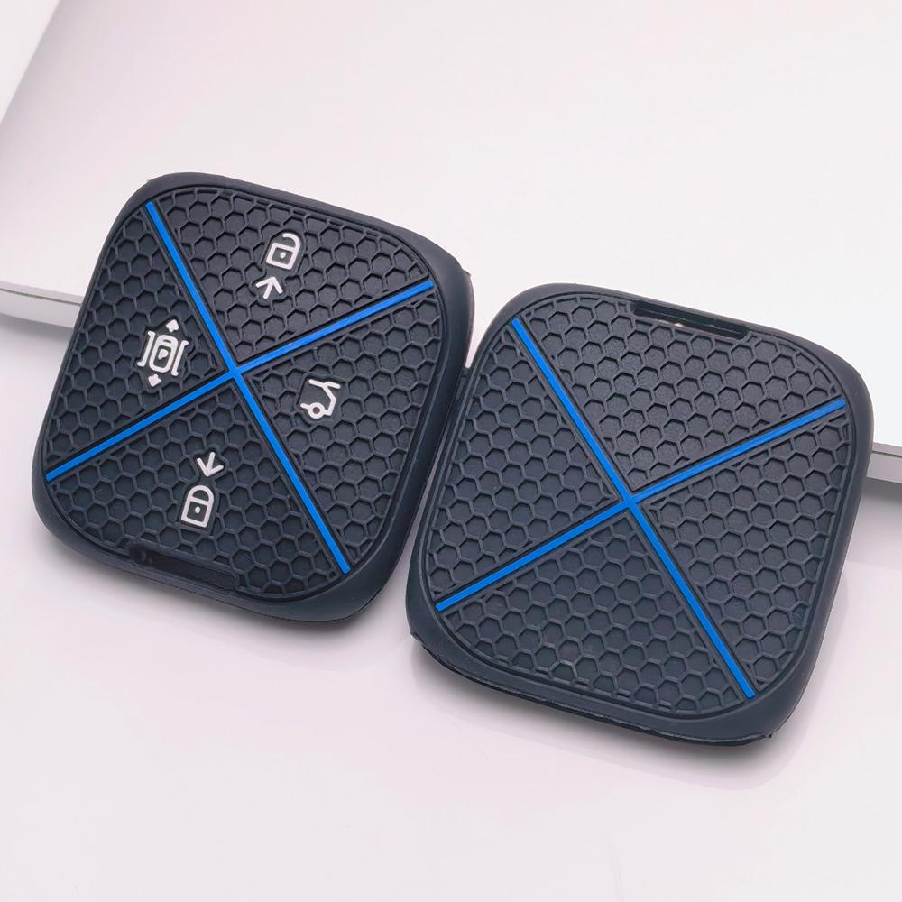 Silicone Remote Key Cover for Zeekr Zeekr 001 Zeekr 009 Zeekr X Zeekr 007 Honeycomb Texture Shockproof Car Remote Key Sleeve Non Slip Grip