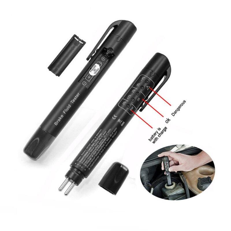 Test Pen Automobile Brake Fluid Oil Tester Pen With 5 LED Lights Display Battery Testers With Brake Fluid Tester For Car