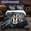 Set Lenzuola Juventus FC Modello 3 Pezzi Morbida Copripiumino in Microfibra con Federe per Camera da Letto