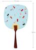 Kawasumi Washi Small Yuzen Washi Goldfish White Pack of 10 Mailing Fans, Design, Single-Sided Plain, (Includes Envelope)