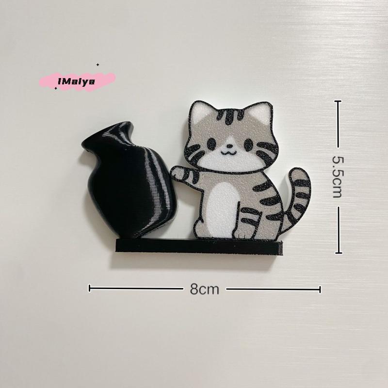 M-Cat Pushing Vase Refrigerator Magnets Home Decor Fridge Magnet Cat Whisker Collection Memorial Box Home Office Decor For Gift