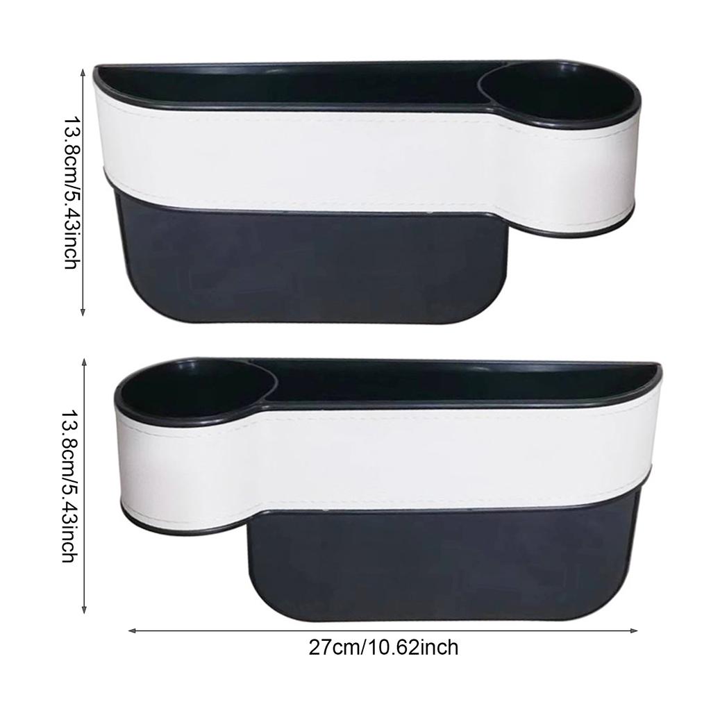 Universal Car Seat Gap Organizer Adjustable Leather Cup Holder Gap Bag Suitable for Cell Phones Sunglasses