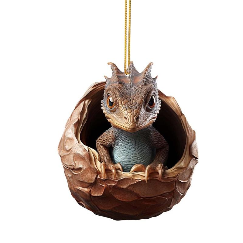 New Christmas Dragon Egg Car Ornament Cartoon Style Acrylic/glass Material Interior Decoration