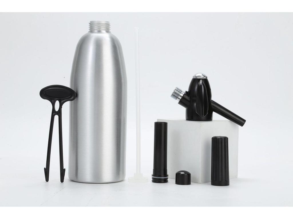 Pistola Sifão de Refrigerante de Alumínio - Fabricante de Água com Gás de 1000ML para Cocktails