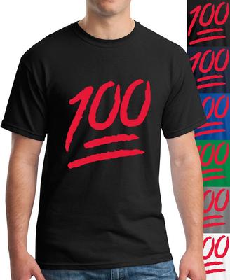T-shirt 100 Pour Cent Smartphone Mobile Émoticône Emoji Amusant SMS Discussion