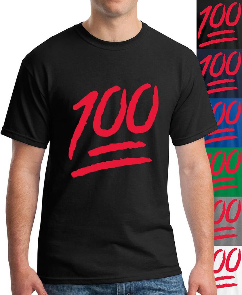 T-Shirt 100 Percent Smartphone Mobile Emoticon Emoji Divertente SMS Chiacchiera