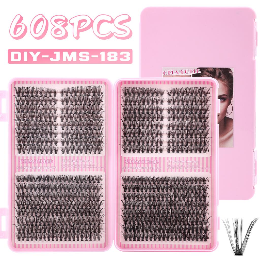 D-Song Single Cluster False Eyelashes Segmented Grafting Flower Hair 10-18Mmdiy Thick Natural Eyelashes
