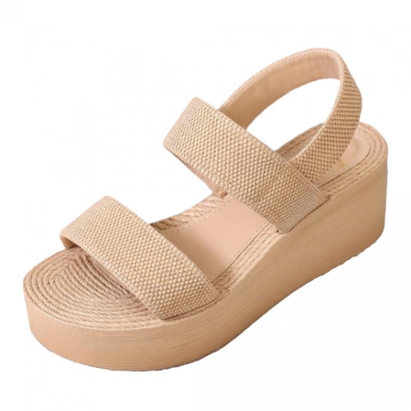 Shop Women Comfortable Elastic Band Wedge Sandals Won Wse Wfoa331