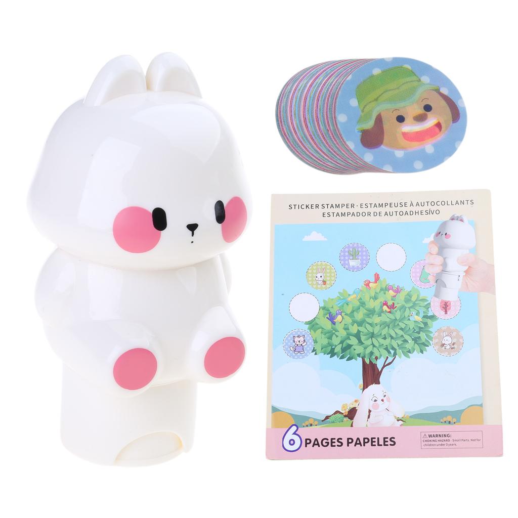 Children Sticker Stamp Activity Sticker Book Set Cartoon Sticker Stamp with 300 Cartoon Sticker 6 Pages Activity Book